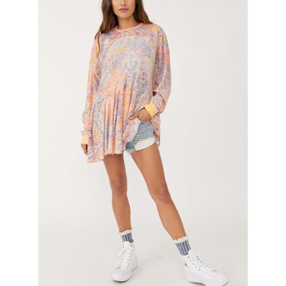 Free People Multicolor Long Sleeve Top - Picture 2 of 8